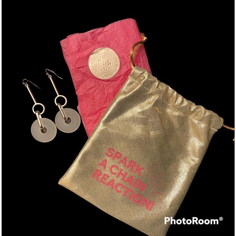NWOT R.J. Graziano Woman’s OS Gorgeous Circle Drop Earrings With Bonus B…